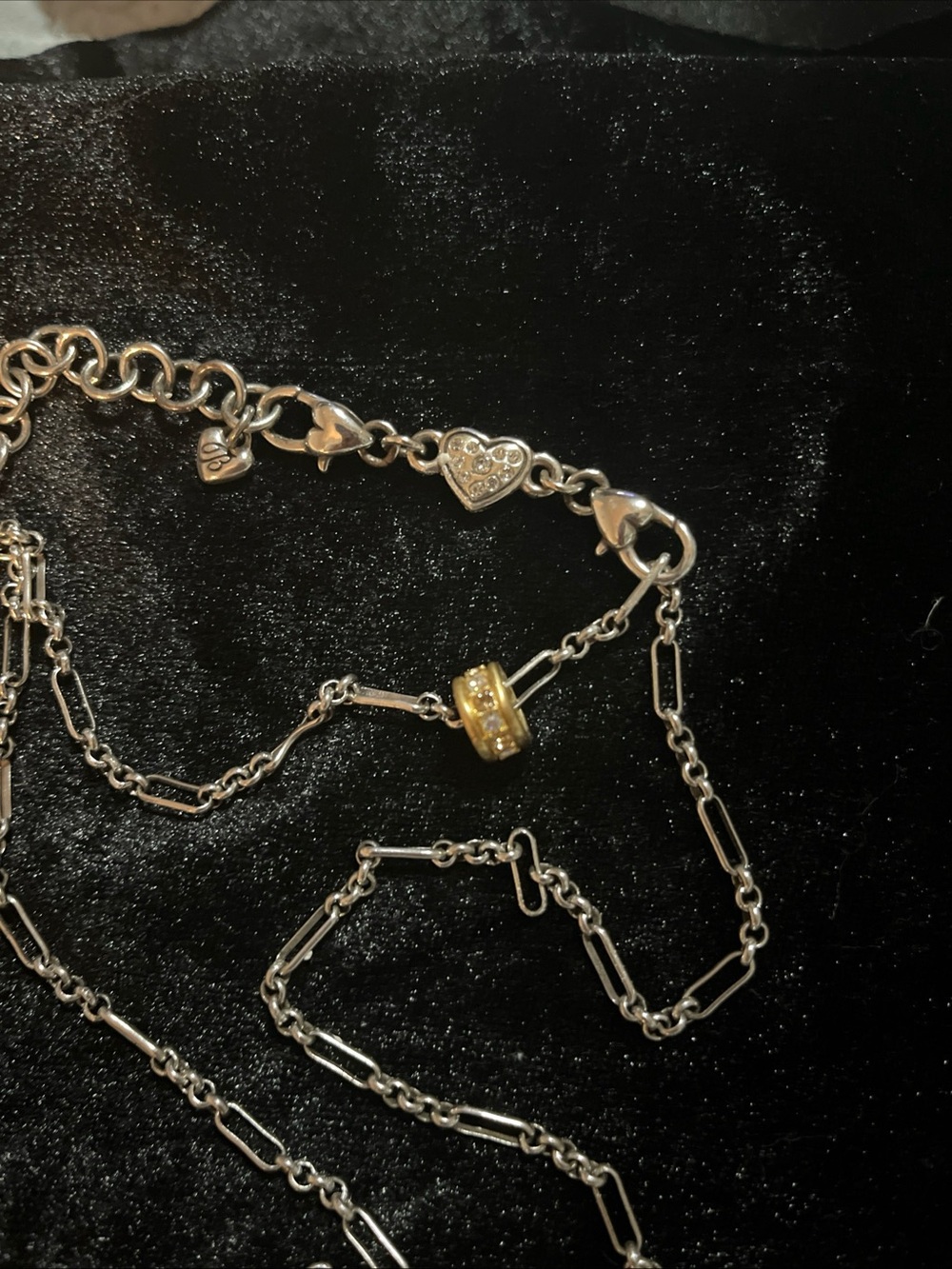 Brighton Two-Tone Silver & Gold Charm Necklace with MOM Teardrop - Picture 5 of 7